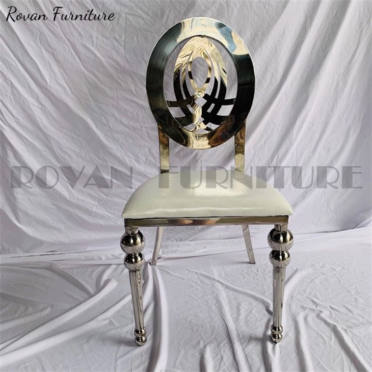 silver wedding chairs