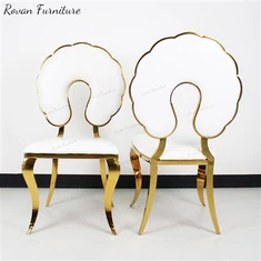 럭셔리 이벤트 골드 벨벳 다이닝 체어