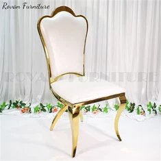 골드 스테인레스 스틸 크로스 레그 웨딩 의자
