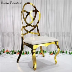 금 스테인리스 꽃 디자인 결혼식 식사 의자