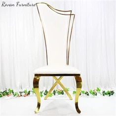 하이 백 골드 Guqin 웨딩 의자