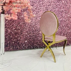 금 다리가 달린 흰색 가죽 식당 의자